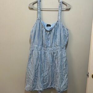 Light blue and white striped short dress from Lane Bryant-Size 18. Lightly worn.